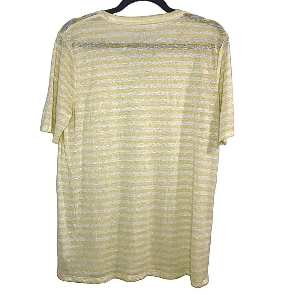 MICHAEL Michael Kors Yellow & Cream Striped Short Sleeve Tee - Picture 3 of 7